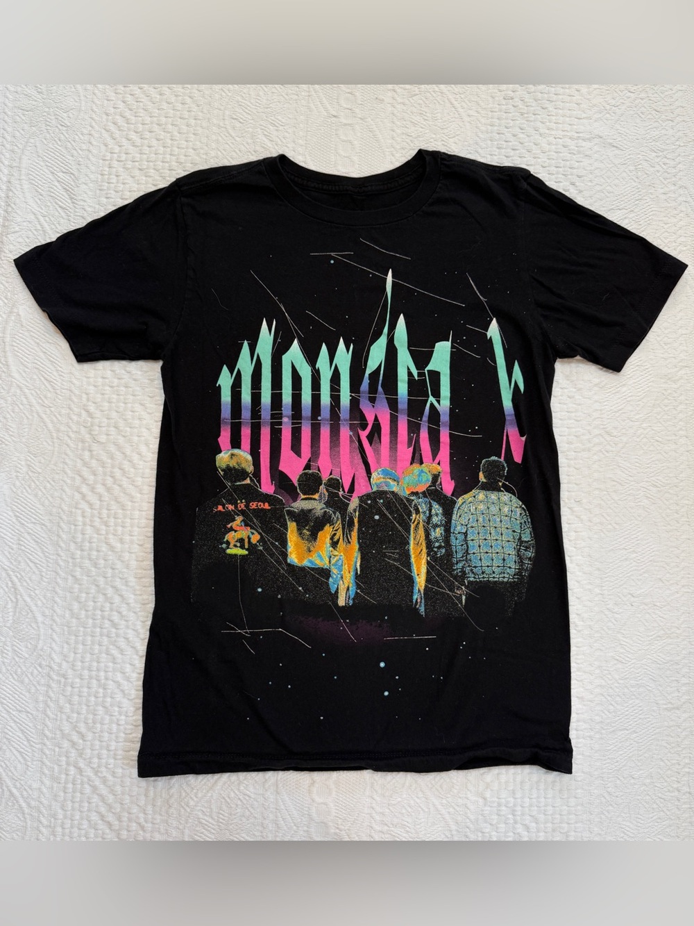 Monsta X Starship Entertainment Black Short Sleeve Tee Size Small S K-Pop
